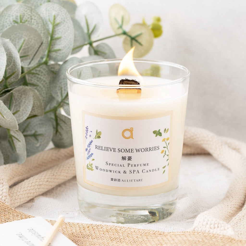 【愛創造 Allietare】『解憂 RelieveSome Worries』香氛木芯乳液蠟燭-200g 手工香薰蠟燭