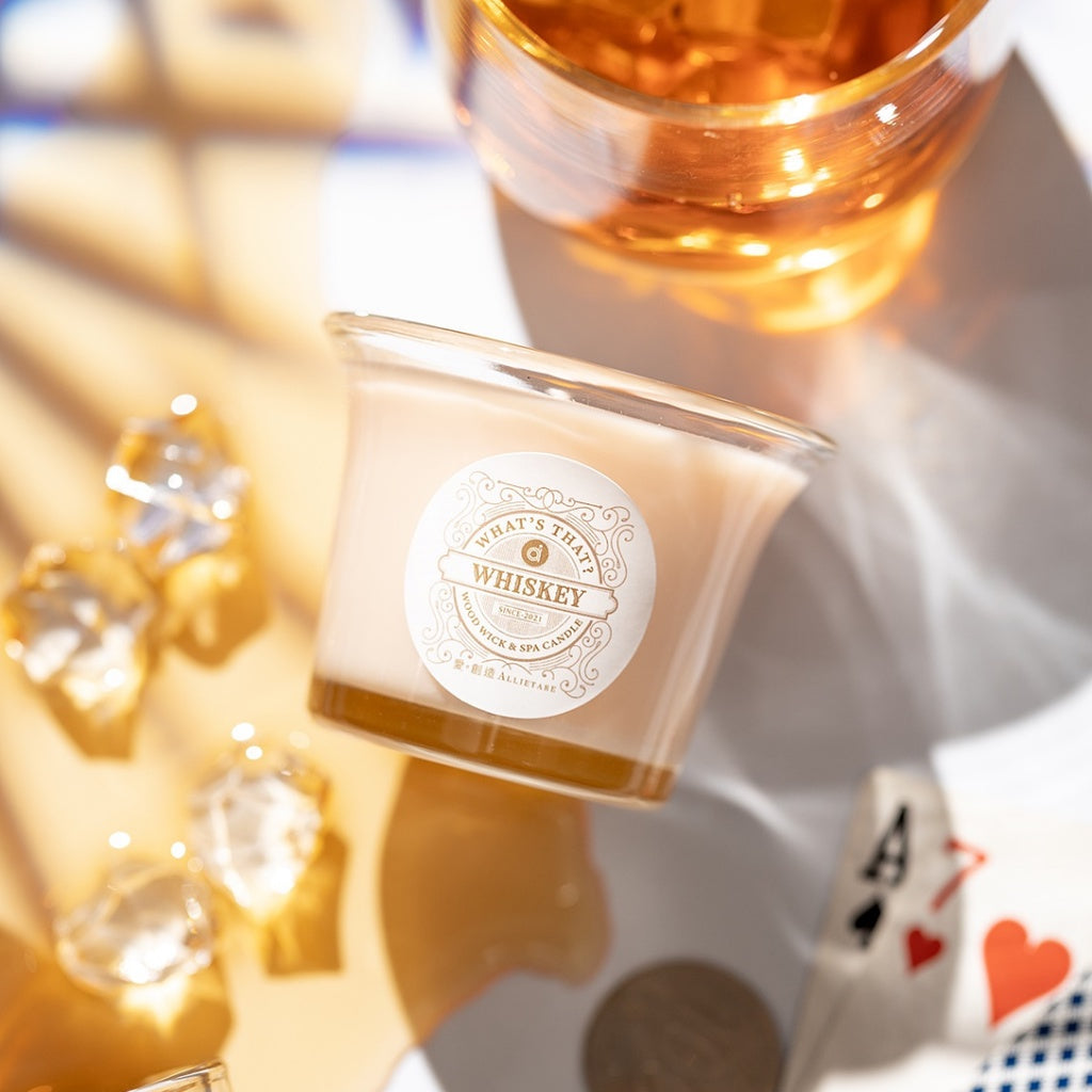 【愛創造 Allietare】『威士忌 Whisky』 香氛木芯乳液蠟燭-200g 手工香薰蠟燭