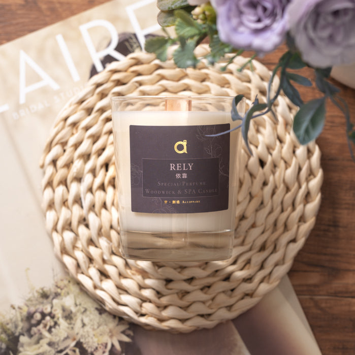 【愛創造 Allietare】『依靠Rely』(木質花香) 雪松、玫瑰 香氛木芯乳液蠟燭-200g 手工香薰蠟燭